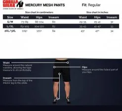 Gorilla Wear Mercury Mesh Pants - Sort/rød -Treningsklær butikk w1200h1093 1