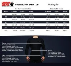 Gorilla Wear Washington Tank Top, Sort Singlett -Treningsklær butikk w1200h1120 5