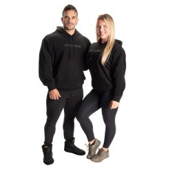 Better Bodies Logo Hoodie V2, Sort Hettegenser