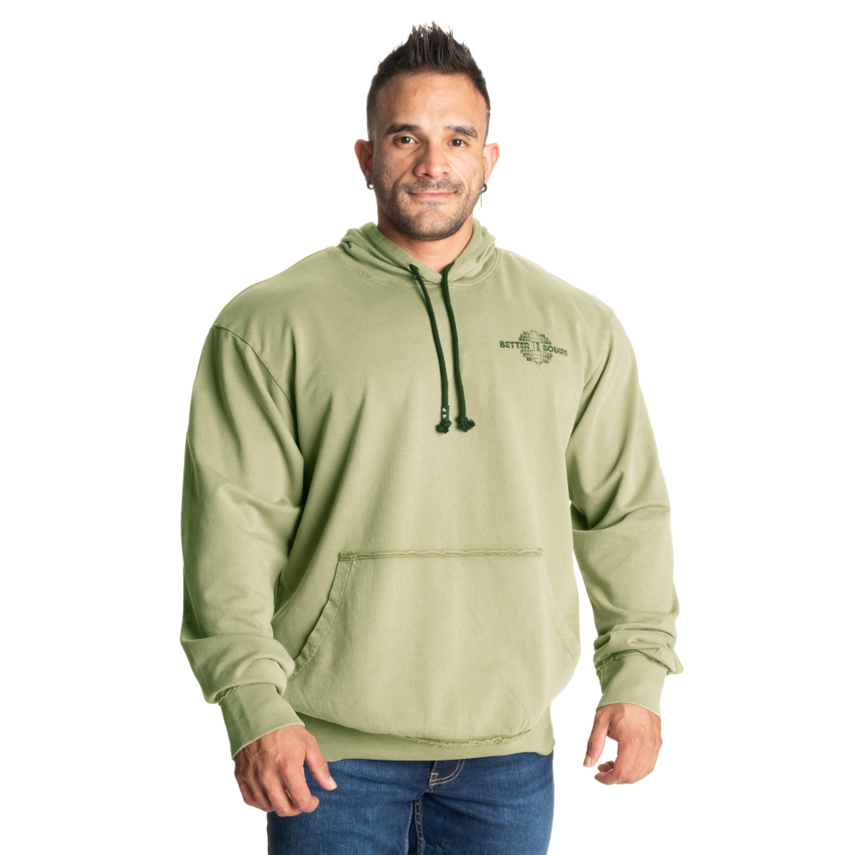 Better Bodies Washed Hoodie, Grønn Hettegenser 1 Better Bodies Washed Hoodie, Grønn Hettegenser
