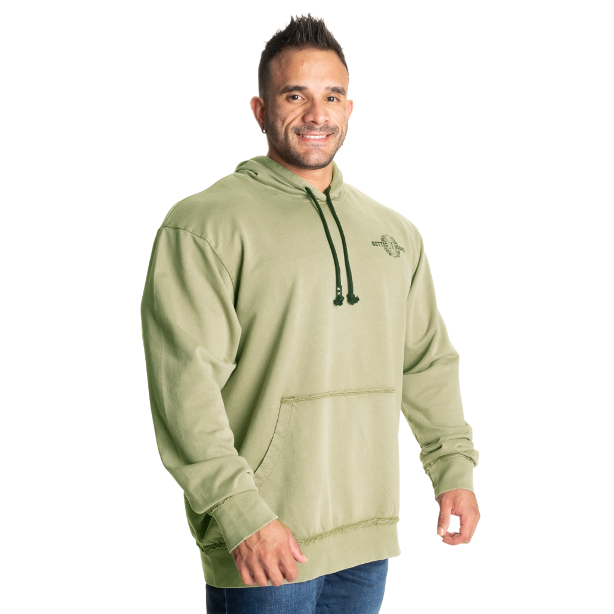 Better Bodies Washed Hoodie, Grønn Hettegenser 2 Better Bodies Washed Hoodie, Grønn Hettegenser - Bilde 2