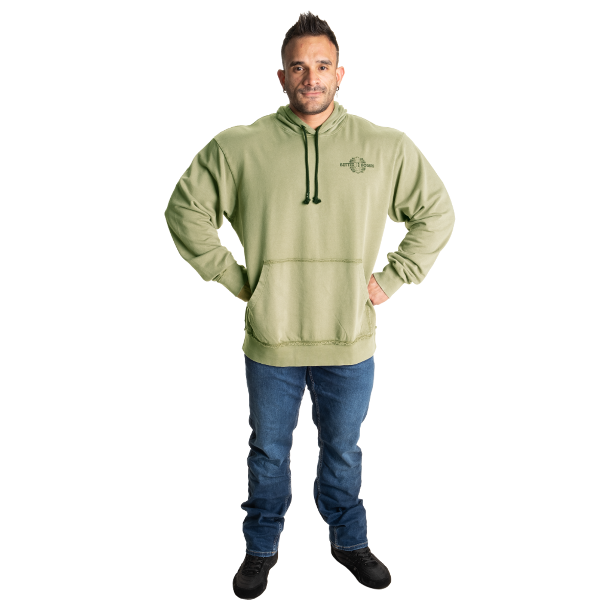 Better Bodies Washed Hoodie, Grønn Hettegenser 6 Better Bodies Washed Hoodie, Grønn Hettegenser - Bilde 6