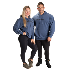 Better Bodies Logo Hoodie V2, Blå Hettegenser