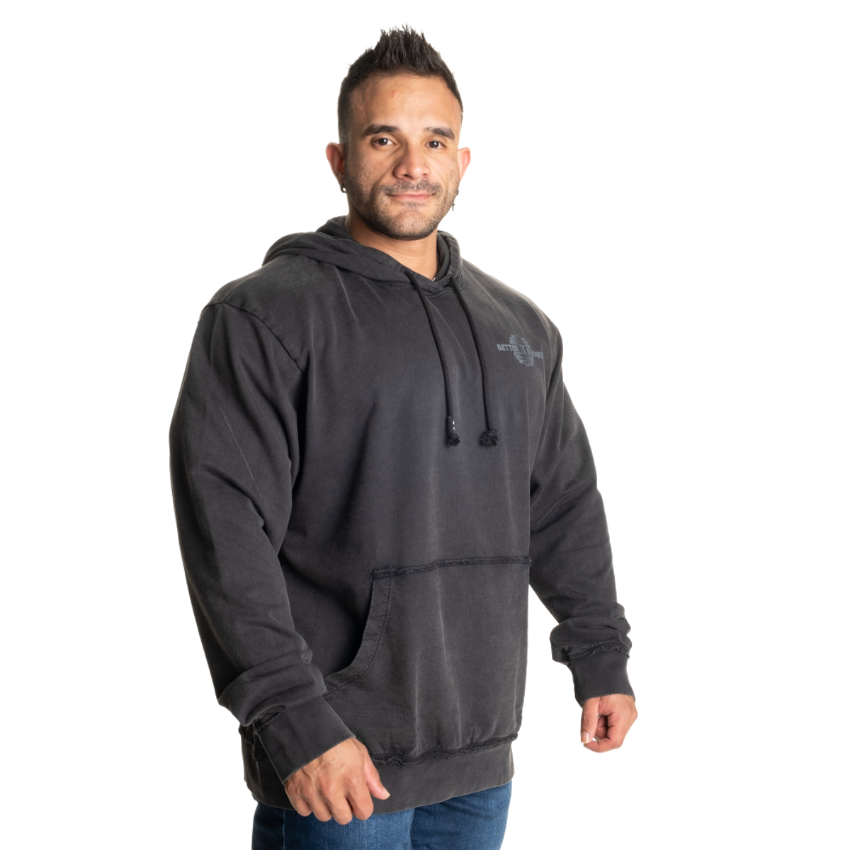 Better Bodies Washed Hoodie, Sort Hettegenser 2 Better Bodies Washed Hoodie, Sort Hettegenser - Bilde 2