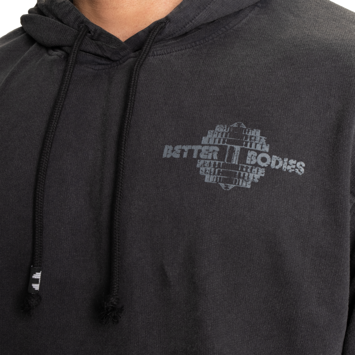 Better Bodies Washed Hoodie, Sort Hettegenser 4 Better Bodies Washed Hoodie, Sort Hettegenser - Bilde 4