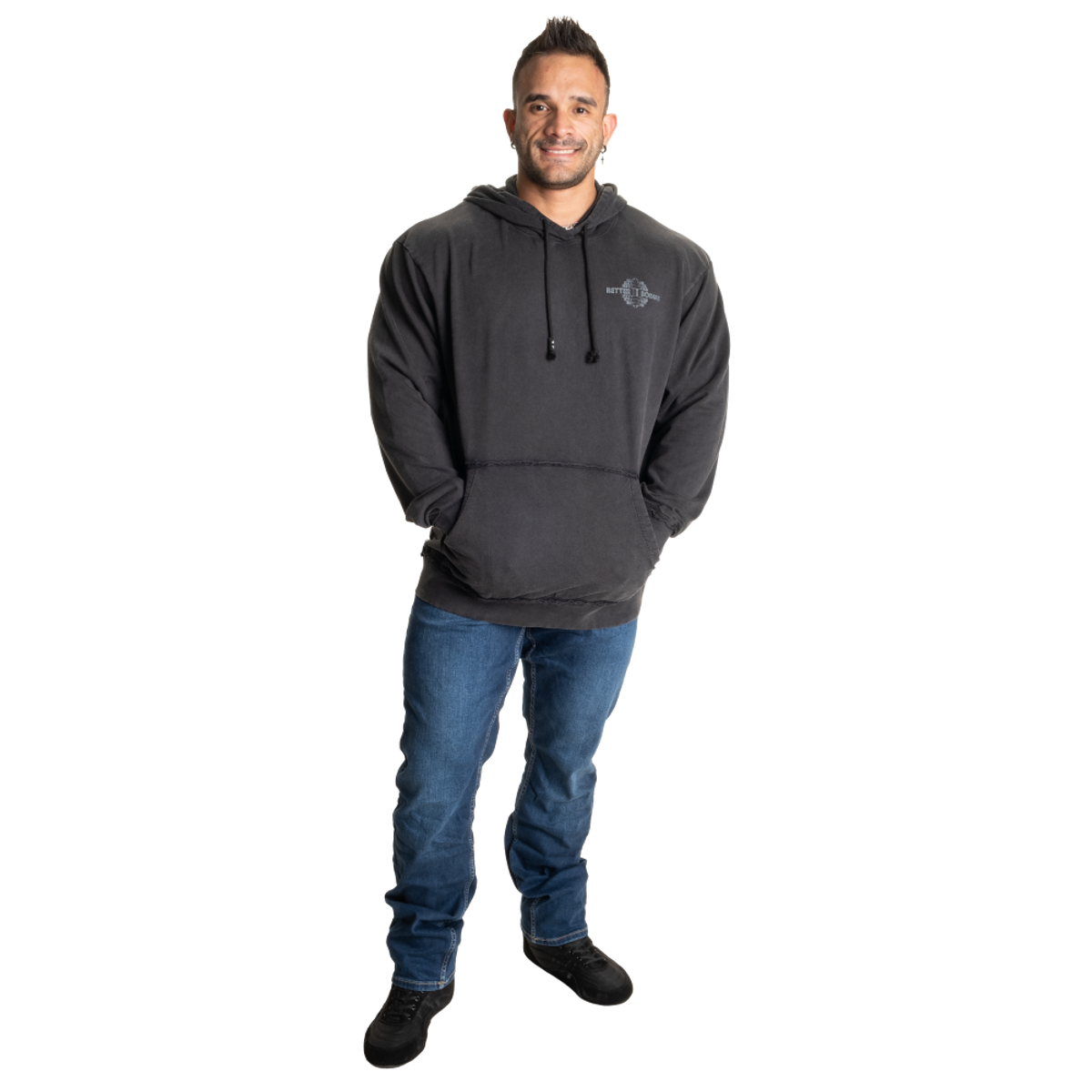 Better Bodies Washed Hoodie, Sort Hettegenser 6 Better Bodies Washed Hoodie, Sort Hettegenser - Bilde 6