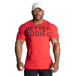 Better Bodies Basic Tapered Tee, Rød T-skjorte