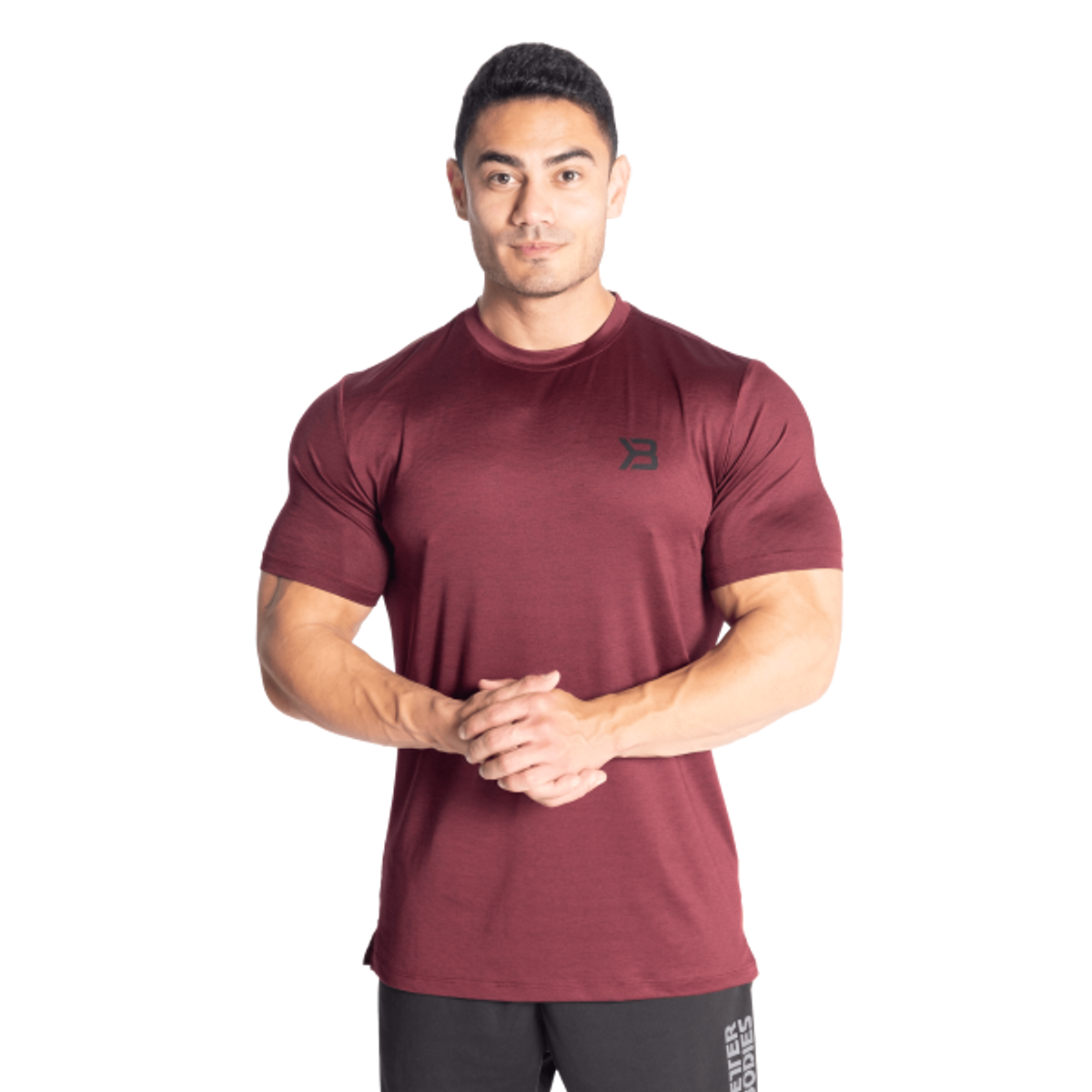 Better Bodies Essex Stripe Tee - Rød T-skjorte 4 Better Bodies Essex Stripe Tee - Rød T-skjorte - Bilde 4