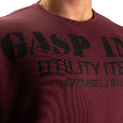 Gasp Iron Thermal Tee, Mørk Rød T-skjorte -Treningsklær butikk w1200h1200 540