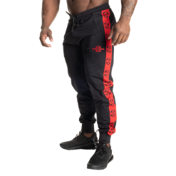 Better Bodies Bronx Track Pants, Sort/rød Treningsbukse