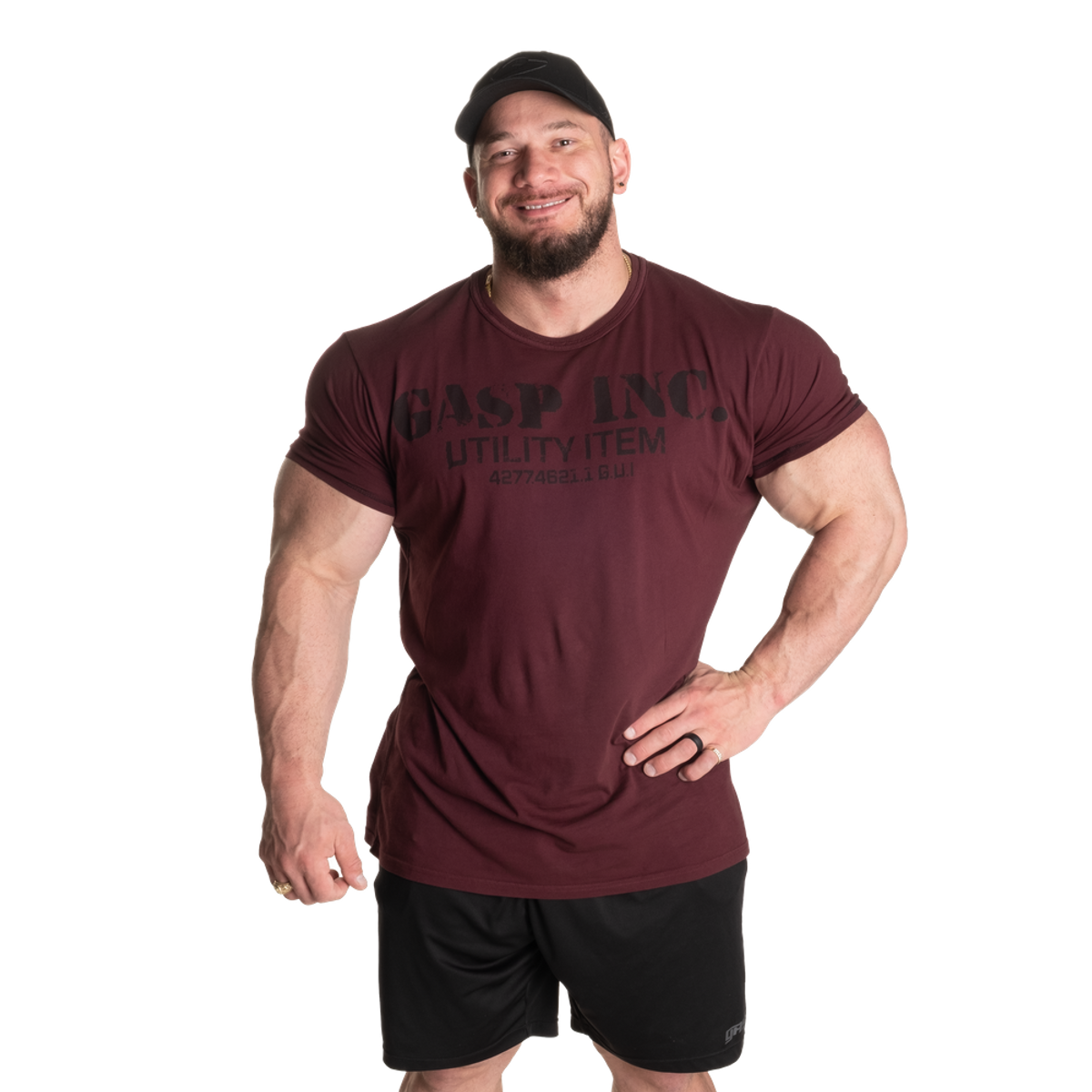 Gasp Basic Utility Tee, Mørk Rød T-skjorte 1 Gasp Basic Utility Tee, Mørk Rød T-skjorte