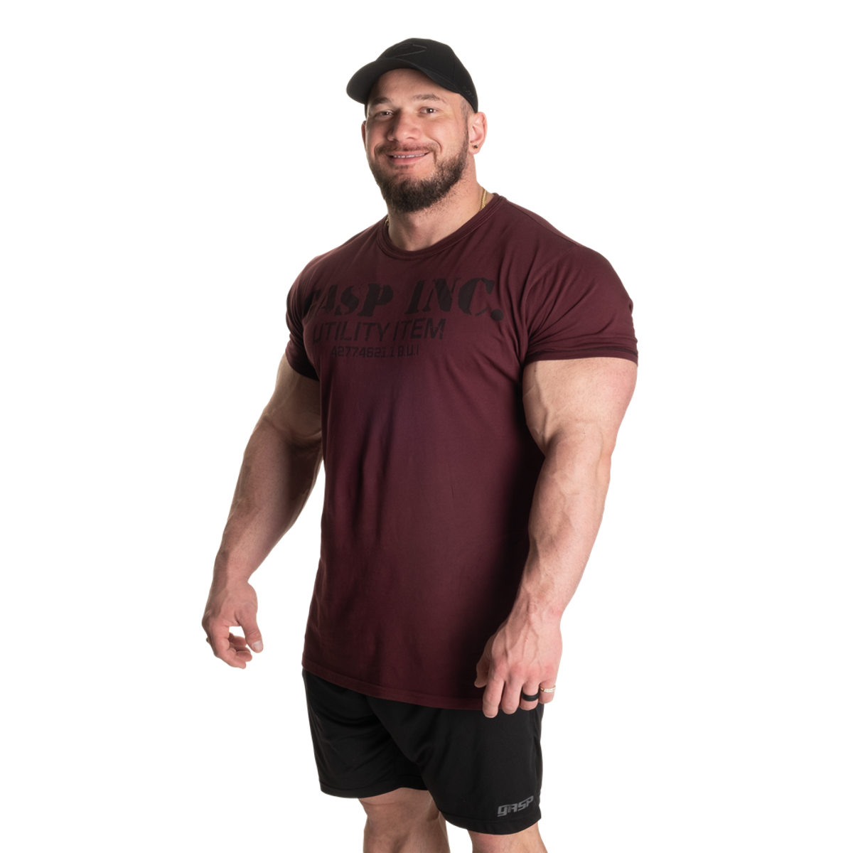 Gasp Basic Utility Tee, Mørk Rød T-skjorte 2 Gasp Basic Utility Tee, Mørk Rød T-skjorte - Bilde 2