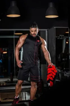 Gorilla Wear Branson Tank Top Black/Red - Singlet -Treningsklær butikk w798h1200 11