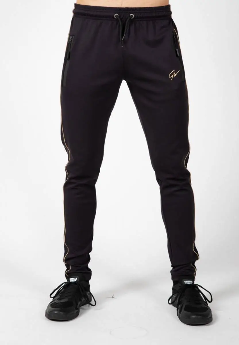 Gorilla Wear Wenden Track Pants - Sort/gull Treningsbukse 1 Gorilla Wear Wenden Track Pants - Sort/gull Treningsbukse