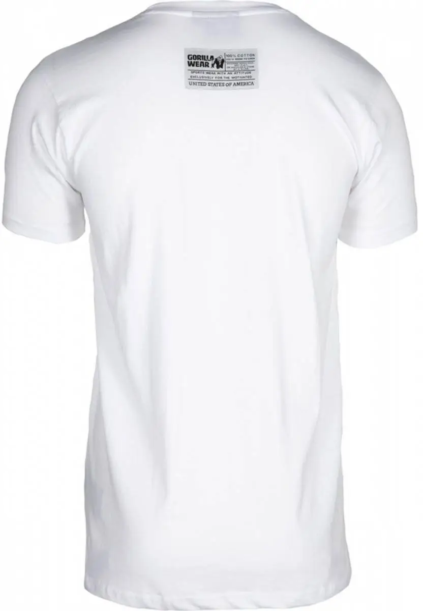 Gorilla Wear Classic T-shirt - Hvit T-skjorte 5 Gorilla Wear Classic T-shirt - Hvit T-skjorte - Bilde 5