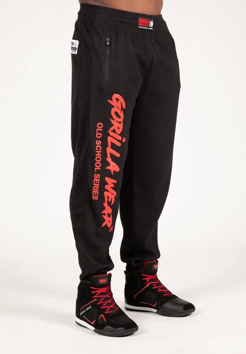 Gorilla Wear Augustine Old School Pants, Sort/rød 2 Gorilla Wear Augustine Old School Pants, Sort/rød - Bilde 2