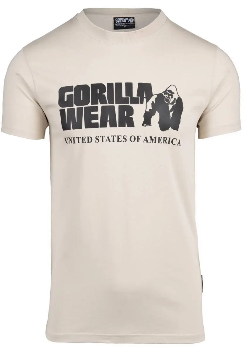 Gorilla Wear Classic T-shirt, Beige T-skjorte 1 Gorilla Wear Classic T-shirt, Beige T-skjorte