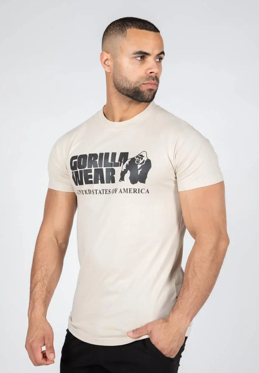 Gorilla Wear Classic T-shirt, Beige T-skjorte 5 Gorilla Wear Classic T-shirt, Beige T-skjorte - Bilde 5