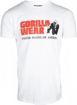 Gorilla Wear Classic T-shirt - Hvit T-skjorte 9 Gorilla Wear Classic T-shirt - Hvit T-skjorte -Treningsklær butikk w878h1200