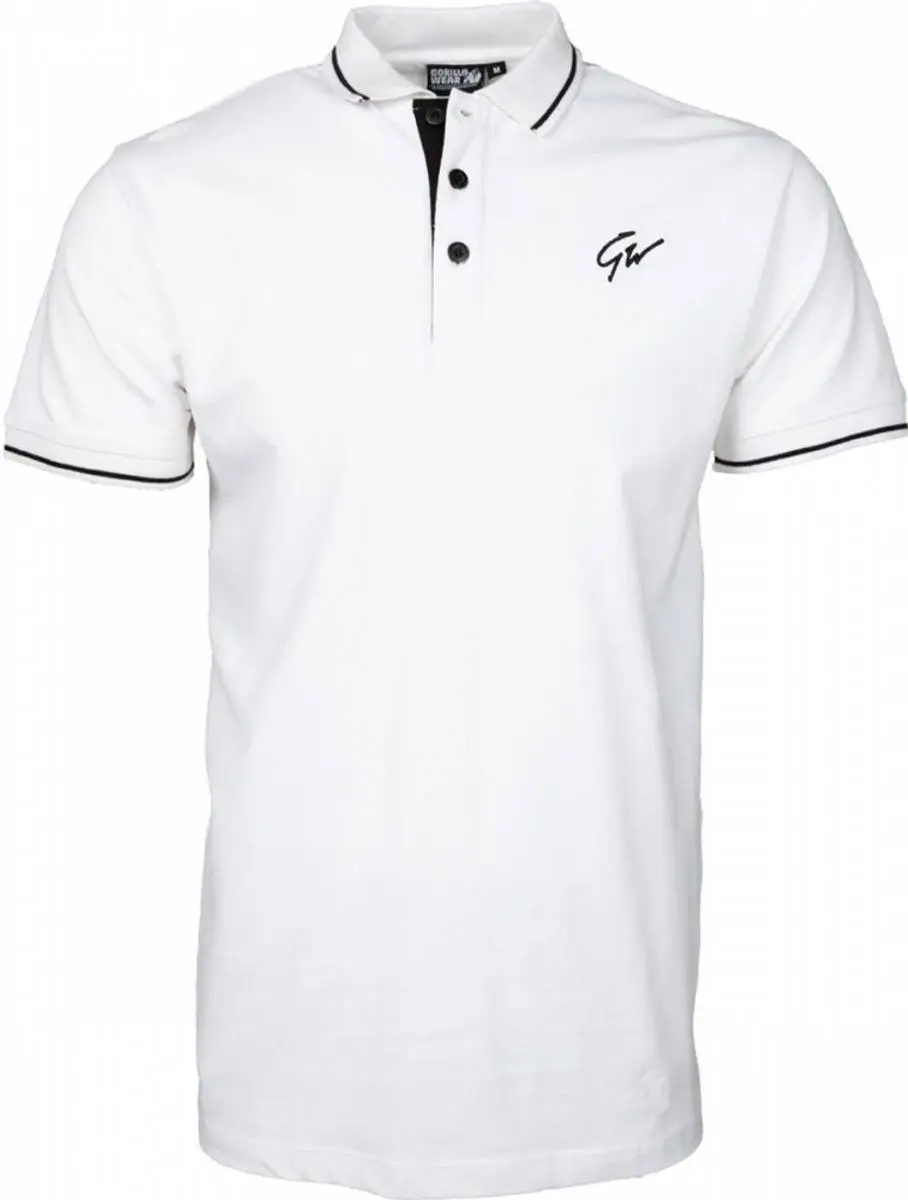 Gorilla Wear Delano Polo - Hvit T-skjorte 4 Gorilla Wear Delano Polo - Hvit T-skjorte - Bilde 4